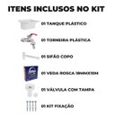Ver imagem 2 de Tanque de Plástico 22l para Lavanderia Branco + Sifão Copo Universal Sanfonado + Fita Veda Rosca + T