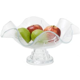 Fruteira de Vidro Grande com Pé para Mesa - Estilo Romano - 2
