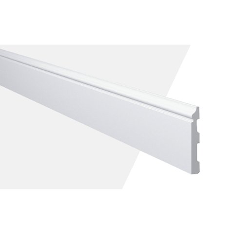 Rodapé de Poliestireno Frisado 8CMX2,44m Rende 2,44MMD8 Gart Branco