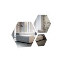 Ver imagem 4 de Kit Conjunto de Painéis Decorativos Espelhados Hexagono 3 Peças Es13 Dalla Costa -off White
