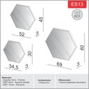 Ver imagem 3 de Kit Conjunto de Painéis Decorativos Espelhados Hexagono 3 Peças Es13 Dalla Costa -off White