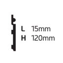 Ver imagem 3 de Rodapé de Poliestireno Frisado 12cm X 2,44m Rende 2,44 Metros Md12 Gart