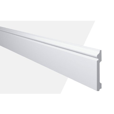 Rodapé de Poliestireno Frisado 12cmX2,44m Rende 2,44mmd12 Gart