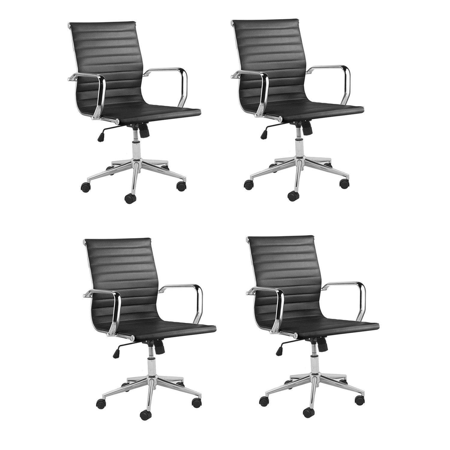 Conjunto 4 Cadeiras de Escritório Diretor Office Sevilha  Móveis - 1