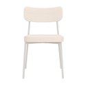Ver imagem 4 de Cadeira Mynna Fixa C/4 Pes 525 X 470 X 790 Mm C/1 Un Pés Brancos. Corriente Palha Corriente Palha