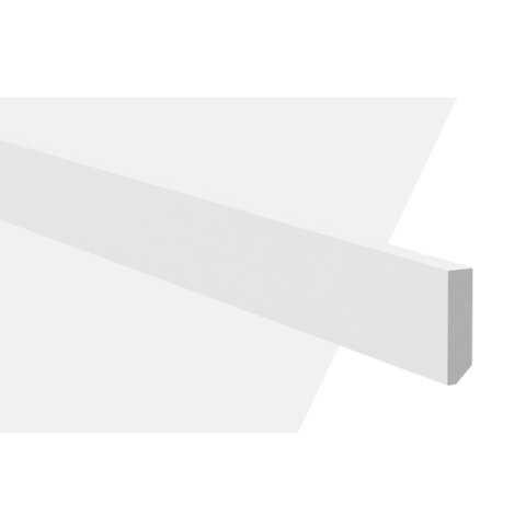 Rodapé de Poliestireno Liso 5cmX2,44m Rende 2,44mml5 Gart 