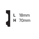 Ver imagem 3 de Rodapé de Poliestireno Liso 7cm X 2,44m Rende 2,44 Metros Ml7 Gart