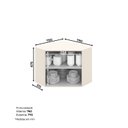 Ver imagem 5 de Armário Aéreo Canto Oblíquo 2 Portas 79cm Connect