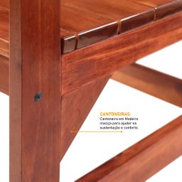 Conjunto Sala de Jantar 1 Mesa Tampo Madeira Maciça Quadrado 4 Cadeiras  - 10