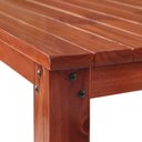 Ver imagem 6 de Conjunto Sala de Jantar 1 Mesa Tampo Madeira Maciça Quadrado 4 Cadeiras Marrom/Mogano