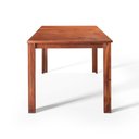 Ver imagem 3 de Conjunto Sala de Jantar 1 Mesa Tampo Madeira Maciça Quadrado 4 Cadeiras Marrom/Mogano
