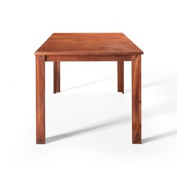 Conjunto Sala de Jantar 1 Mesa Tampo Madeira Maciça Quadrado 4 Cadeiras  - 3