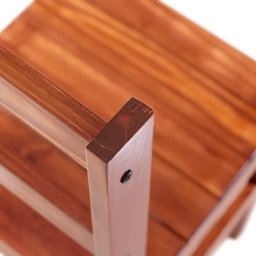 Conjunto Sala de Jantar 1 Mesa Tampo Madeira Maciça Quadrado 4 Cadeiras  - 12