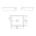 Ver imagem 6 de Cuba de Embutir Deca Slim 55x45 Retangular Soft Antracite + Válvula + Sifão