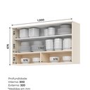 Ver imagem 5 de Armário Aéreo 1 Porta Basculante com Vidro 120cm Connect