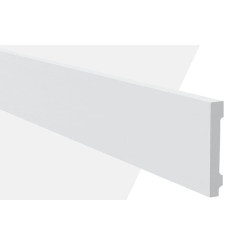 Rodapé de Poliestireno Liso 11cmX2,44m Rende 2,44mml11 Gart 