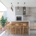 Ver imagem 2 de 2 Pendentes Verticais de Madeira Corda Jaspe com Lâmpada 4w