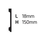 Ver imagem 3 de Rodapé de Poliestireno Liso 15cmX2,44m Rende 2,44mml15 Gart
