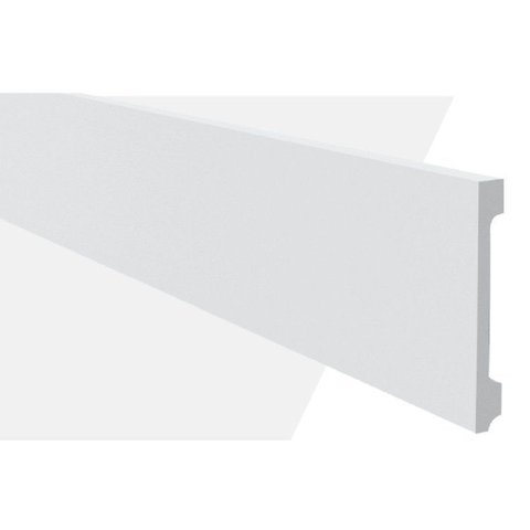 Rodapé de Poliestireno Liso 15CMX2,44m Rende 2,44MML15 Gart Branco