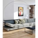 Ver imagem 2 de Quadro Decorativo Canvas Moldura Grande Filete Religioso Jesus Cristo Gg