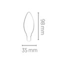 Ver imagem 2 de Lâmpada Led Save Energy Filamento Vela Milky C35 Ip65 4w E14 Bivolt 2400k Branco Quente Se-375.2327