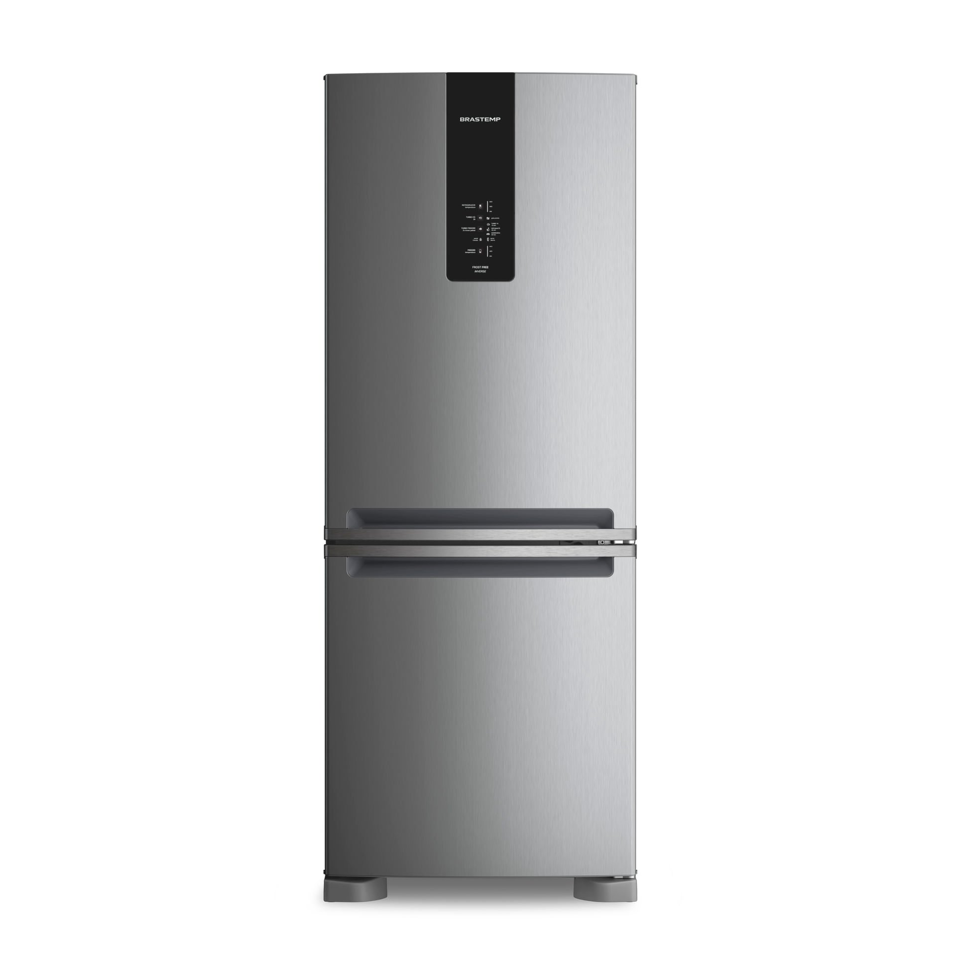 Geladeira Brastemp Frost Free Inverse A+++ 447 litros cor Inox com ...