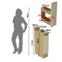 Ver imagem 3 de Balcão com Tampo e Rodapé Porta Temperos 2 Andares 20cm TM4226 Nature/Arenas