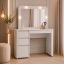 Ver imagem 2 de Penteadeira Camarim com Espelho e LED 4 Gavetas 105,7cm Multimóveis CR35550 Branco