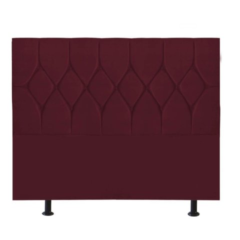 Cabeceira Estofada Cama Box Queen 160cm Istambul Suede Bordo- Mabe Magazine