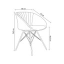 Ver imagem 2 de Cadeira Eleonora Base Dourada Móveis