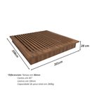 Ver imagem 3 de Cama King sob Medida Nn 201cmx208cm 100% Mdf Casa Lar Cor:nogueira Cadiz