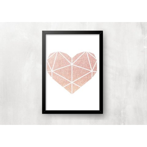 Quadros para Casa - Decoração Coração Love:tabaco