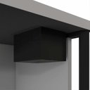 Ver imagem 7 de Mesa de Escritório Diretor com Caixa de Tomadas e Porta Objetos 180cm Corporate Cinza Sagrado e Preto