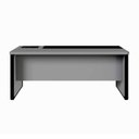 Ver imagem 5 de Mesa de Escritório Diretor com Caixa de Tomadas e Porta Objetos 180cm Corporate Cinza Sagrado e Preto