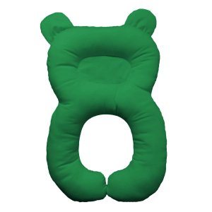 Almofada Apoio Pescoço Que Evita Cabeça Chata Para Carrinho Cadeirinha 0-2 anos Happy Line Verde esc