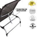 Ver imagem 3 de Conjunto 2 Espreguiçadeiras Esteira em Alumínio Área de Piscina Banho de Sol, Havaí Cor Tabaco