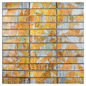 Pastilha de Vidro Evolution Orange 9,5x2,3 Placa 30x30cm - 1313121003