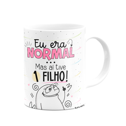 Caneca Flork Mães - Eu Era Normal, Mas Aí Tive 1 Filho - Branca - 2