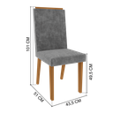Ver mais imagens de Conjunto Sala de Jantar Mesa Tampo de Vidro Fidelitá Génova com 6 Cadeiras Freijó/Off-White