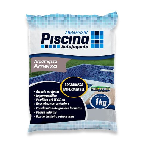 Argamassa Piscina Aut. Impermeável Cor Ameixa 1kg