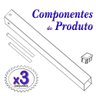 3 Suportes Pia Chumbar Bancada Mesa 40 Cm - Branco - 4