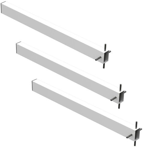 3 Suportes Pia Chumbar Bancada Mesa 40 Cm - Branco
