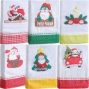Ver imagem 1 de Kit 6 Pano de Copa Patchwork Natalino 46x67cm Sortidos