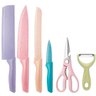 Conjunto Facas Inox Coloridas 6 Peças - 9