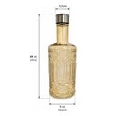 Ver imagem 2 de Garrafa de Vidro Agua Suco Bebidas Decoração Bar 1000ml Mesa Posta Ambar