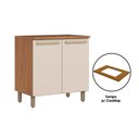 Ver imagem 6 de Módulos de Cozinha Henn Requinte Balcão P/ Cooktop C/ Tampo Requinte C/ 2 Portas 80cm Nature/areia