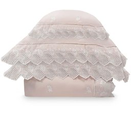 Colcha Queen com Almofada 300 Fios Vitalle - Marken Fassi Rosé - 2