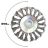 Escova de Aço Cônica Circular Trançada Torcida 100mm + Conjunto Escovas de Aço Tipo Copo 64mm, 75mm  - 3