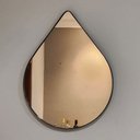 Ver imagem 2 de Espelho Gota 70x54cm Acabamento em Couro - Preto