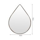 Ver imagem 4 de Espelho Gota 70x54cm Acabamento em Couro - Preto